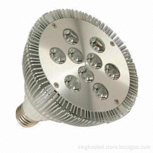 9W PAR38 LED spotlights with high brightness 45mil Brdgelux as the light source, can be dimmable